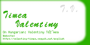 timea valentiny business card